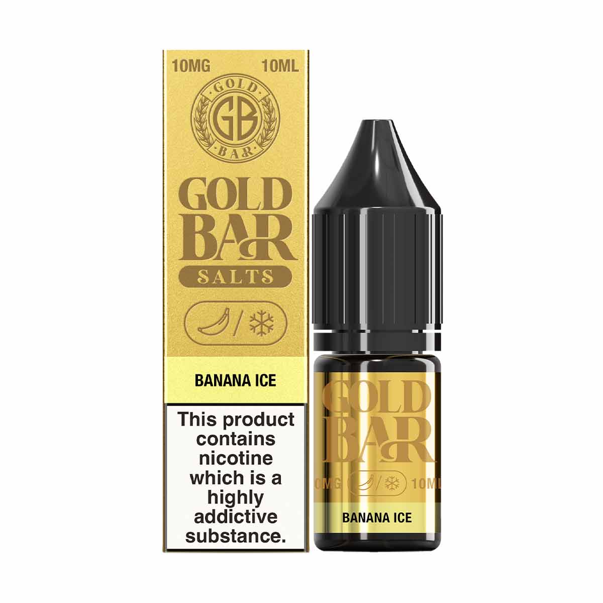 Banana Ice Gold Bar e-liquid nic salts 10mg