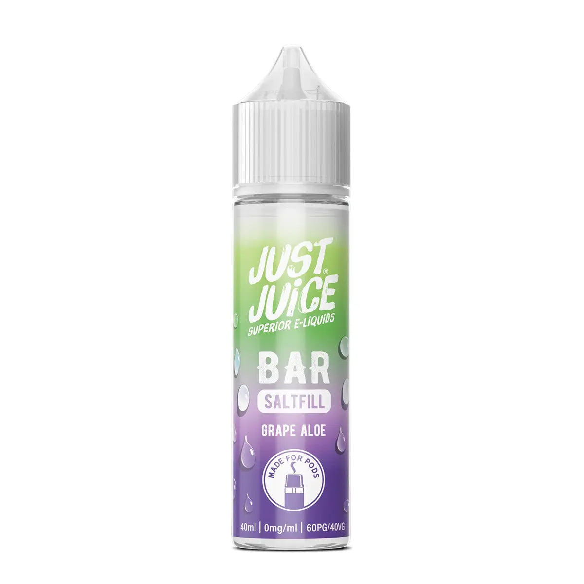 Grape Aloe Just Juice Bar Saltfill Shortfill E-liquid 40ml