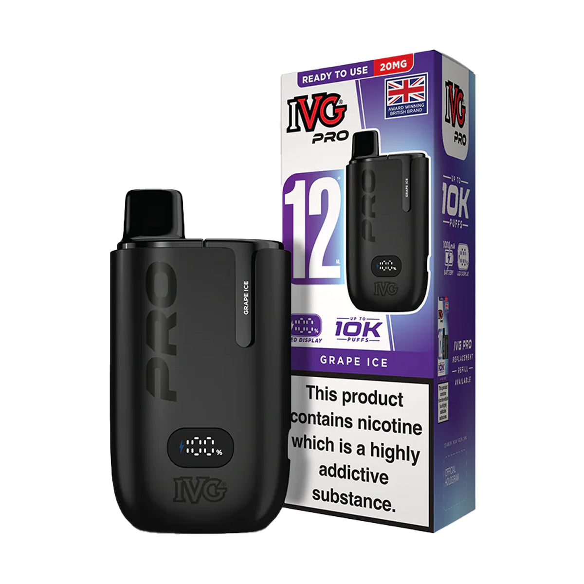 IVG Pro 12 Prefilled Pod Kit | 10000 Puffs | Only £6.99