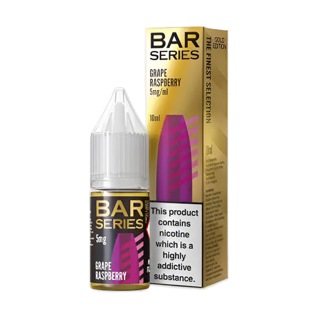 Grape Raspberry Nic Salt E-liquid By Bar Series Gold Edition