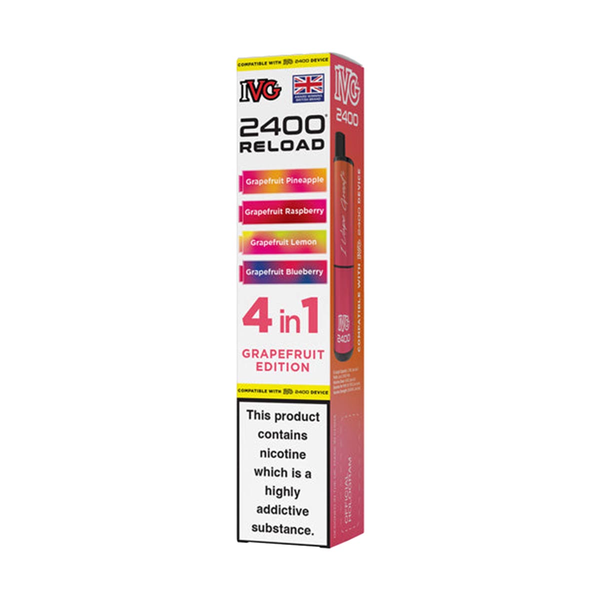 IVG 2400 Reload Pods 4 in 1 Pack