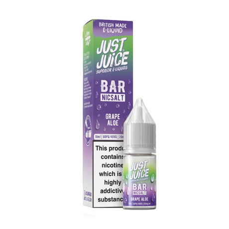 Grape Aloe Just juice bar vape nic salts 20mg