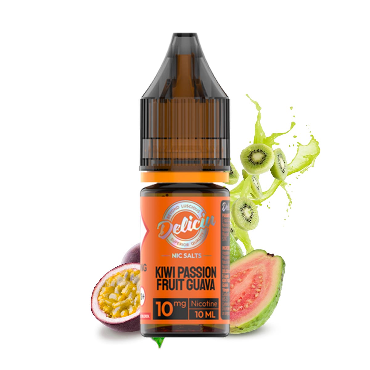 Kiwi Passion Fruit Guava Nic Salt E-liquid by Deliciu