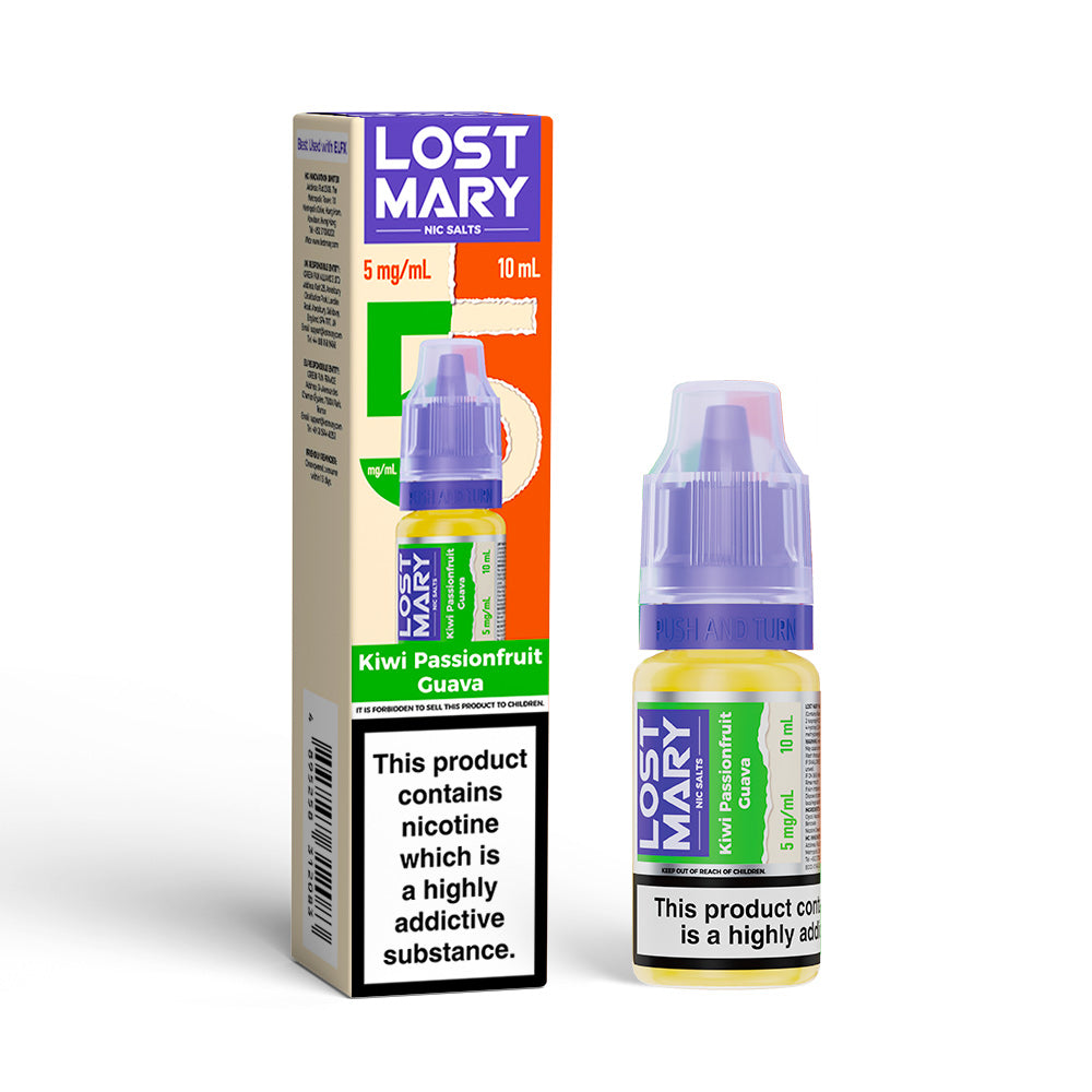 Kiwi Passionfruit Guava Lost Mary Nicotine Salts