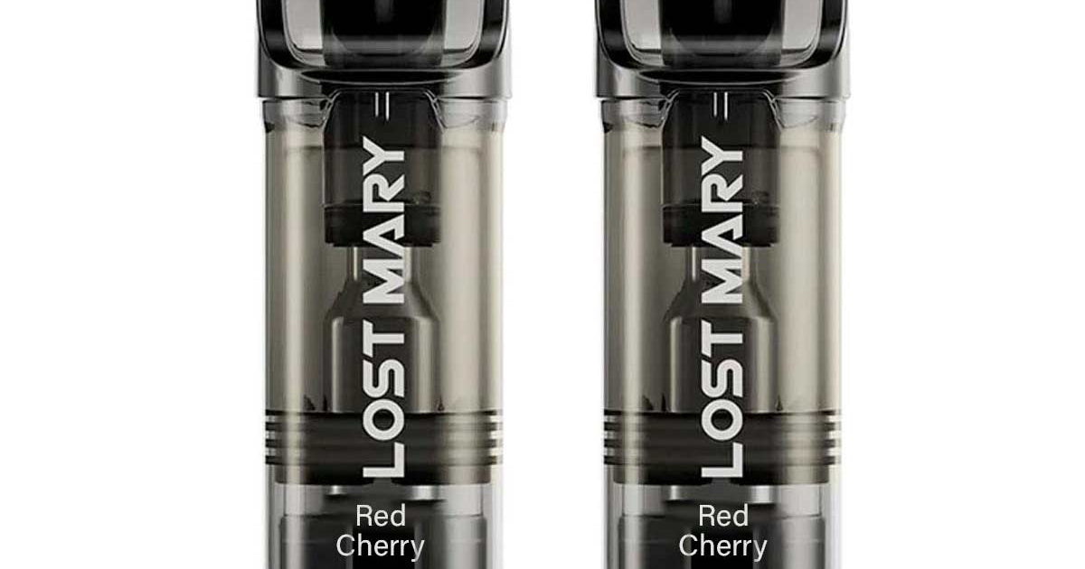 2PK Red Cherry Pods] Lost Mary Tappo Vape Deal | Grey Haze UK