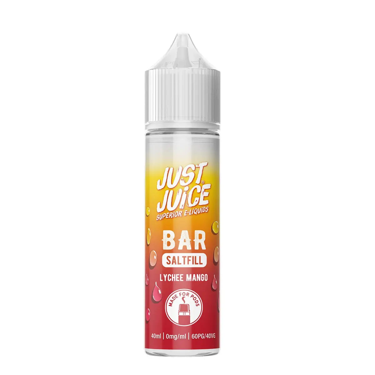 Lychee Mango Just Juice Bar Saltfill Shortfill E-liquid 40ml