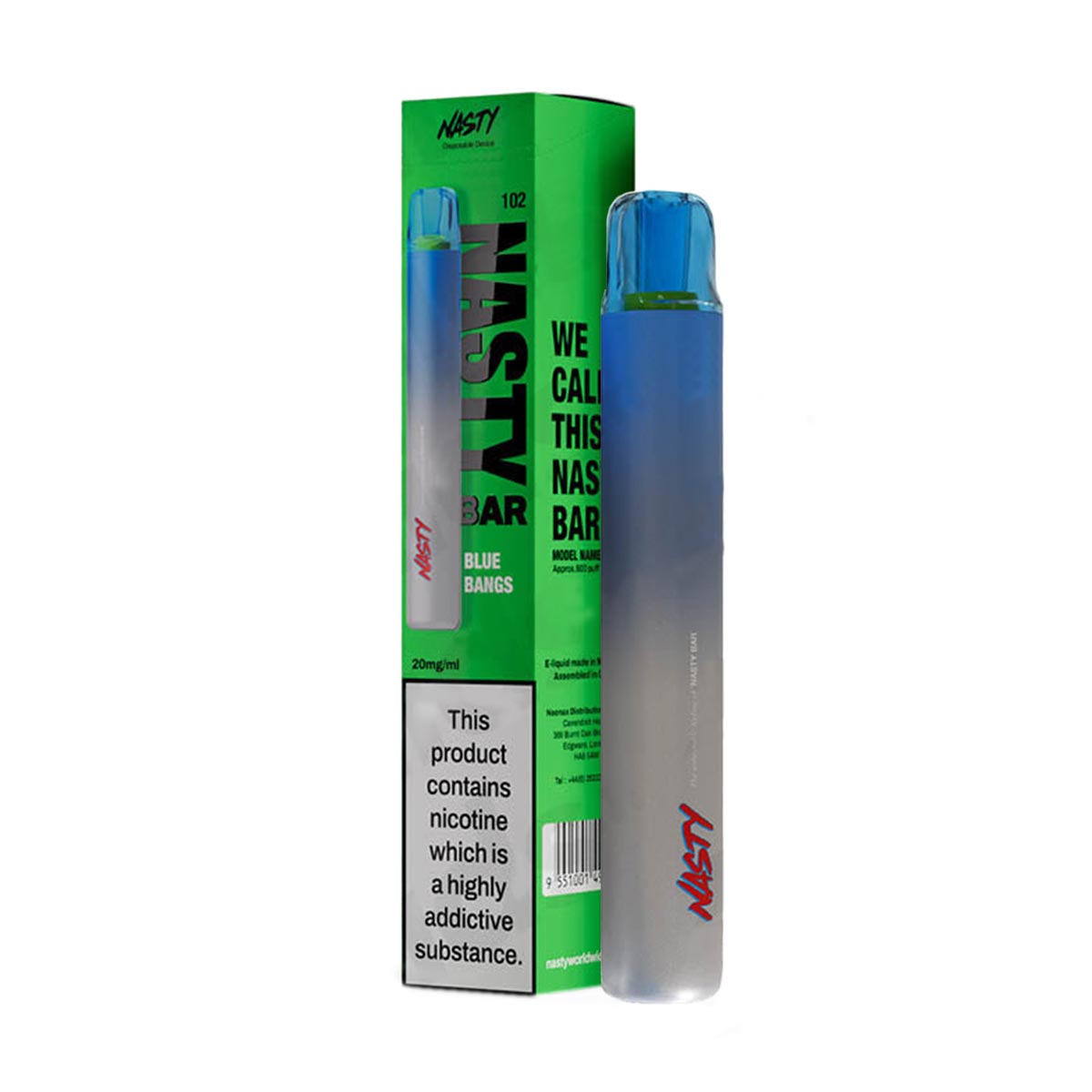 Blue Bangs Nasty Bar Dx2 disposable vape