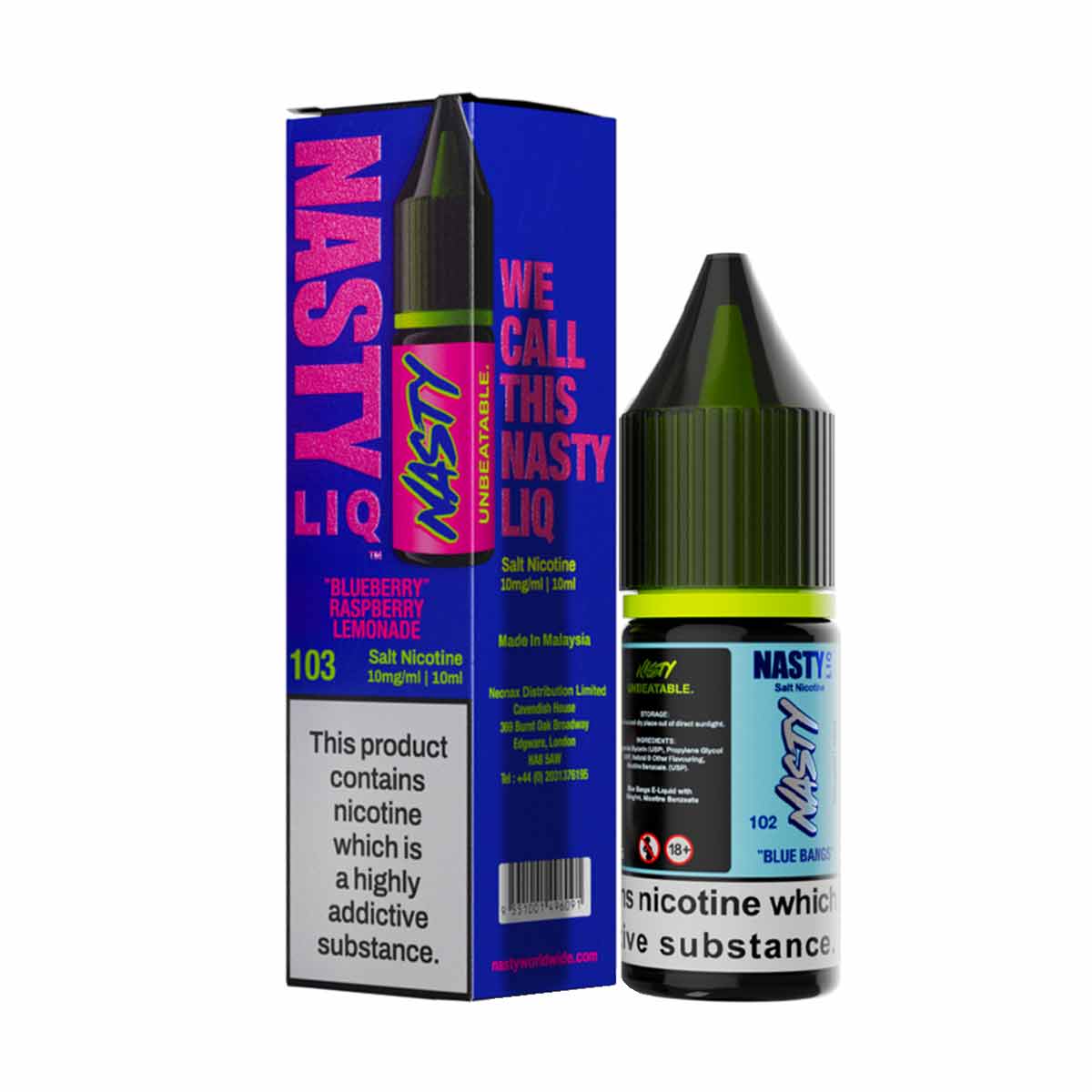 Blueberry Raspberry Lemonade Nasty Liq nic salts 10ml 