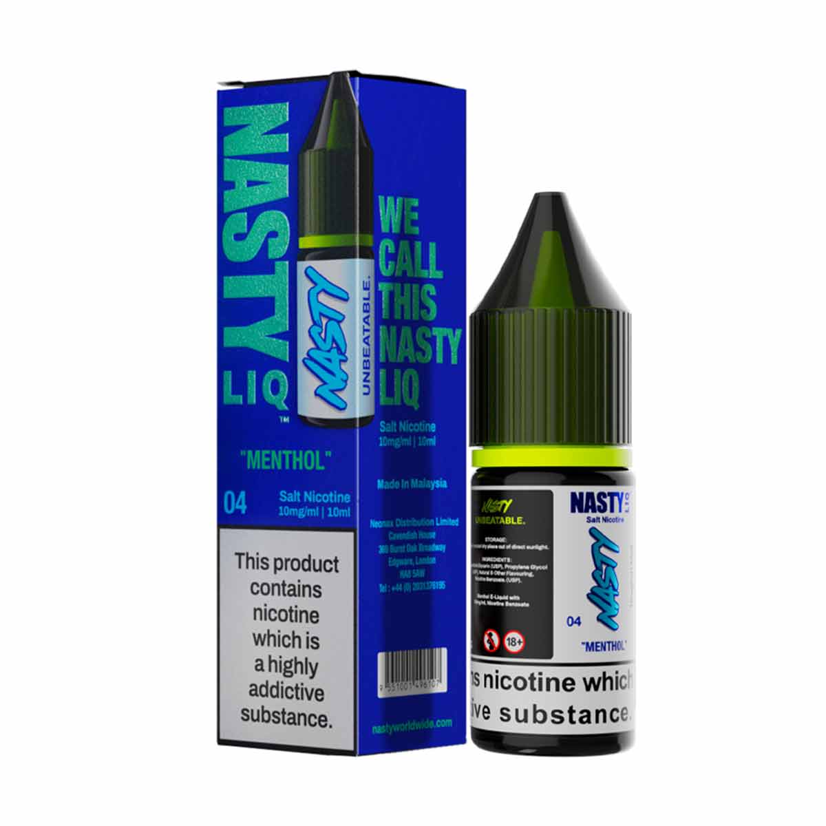 Menthol Nasty Liq nic salts 10ml 