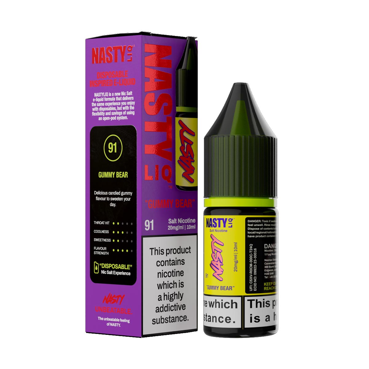 Gummy Bear Nic Salt E-Liquid by Nasty Liq | Grey Haze UK