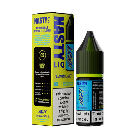 Lemon Lime nasty liq nic salts 10ml 20mg