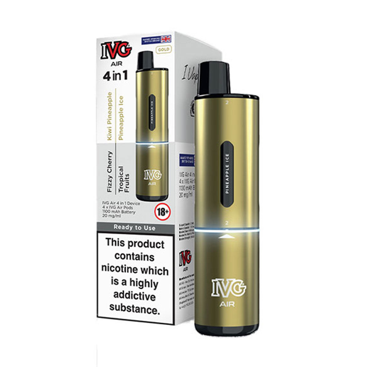 IVG Air 4 in 1 Prefilled Pod Vape Kit | Grey Haze UK IVG Air 4 in 1 Prefilled Pod Vape Kit | Grey Haze UK