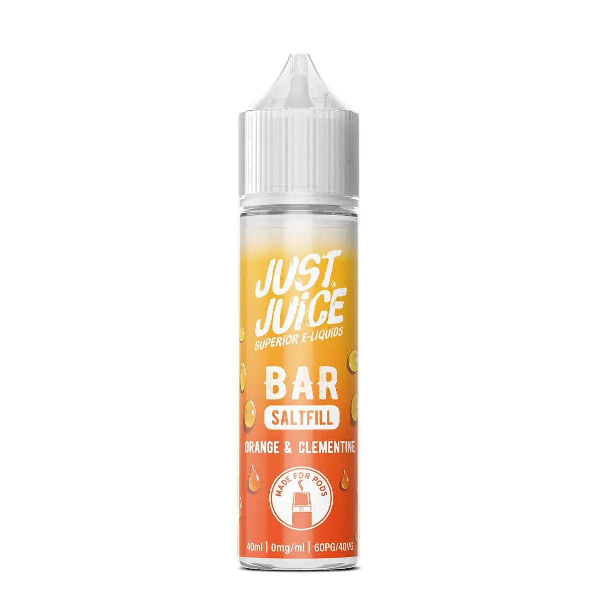 Orange & Clementine Just Juice Bar Saltfill Shortfill E-liquid 40ml