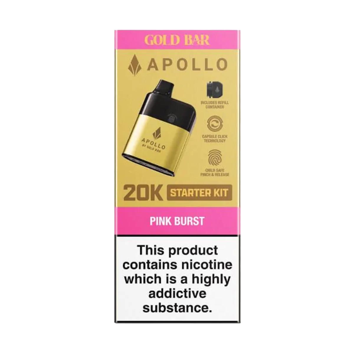 Gold Bar Apollo Prefilled Pod Kit