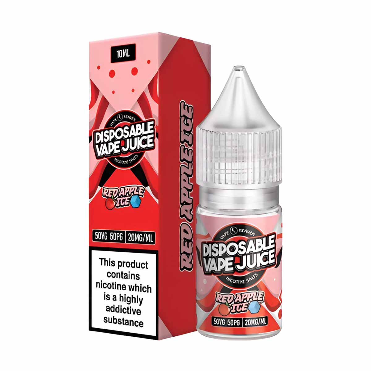 Red Apple Ice Vape Heaven Disposable Vape Juice 10ml Nic Salts