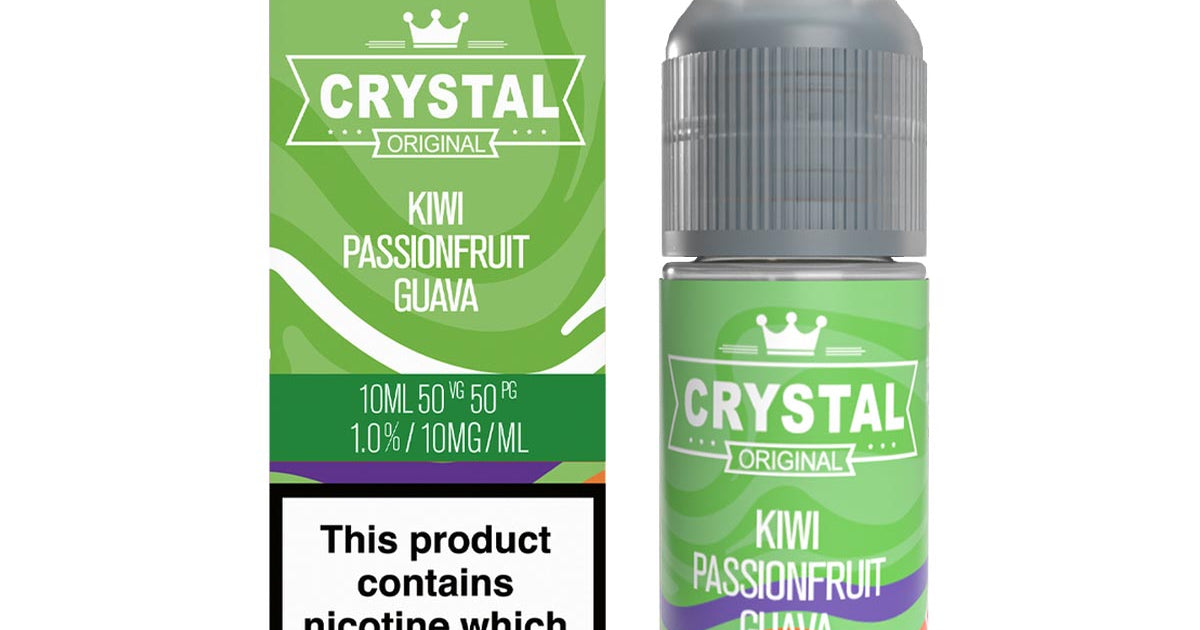 Kiwi Passionfruit Guava Nic Salt E-Liquid by Crystal Bar | Grey Haze UK