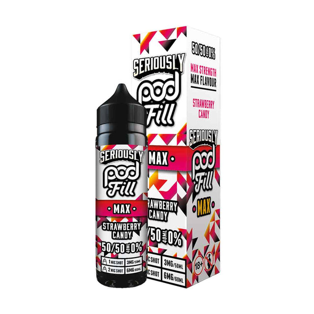 Strawberry Candy 50/50 Seriously Pod Fill Max shortfill e liquid