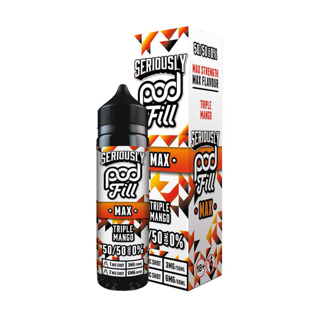 Triple Mango 50/50 Seriously Pod Fill Max shortfill e liquid