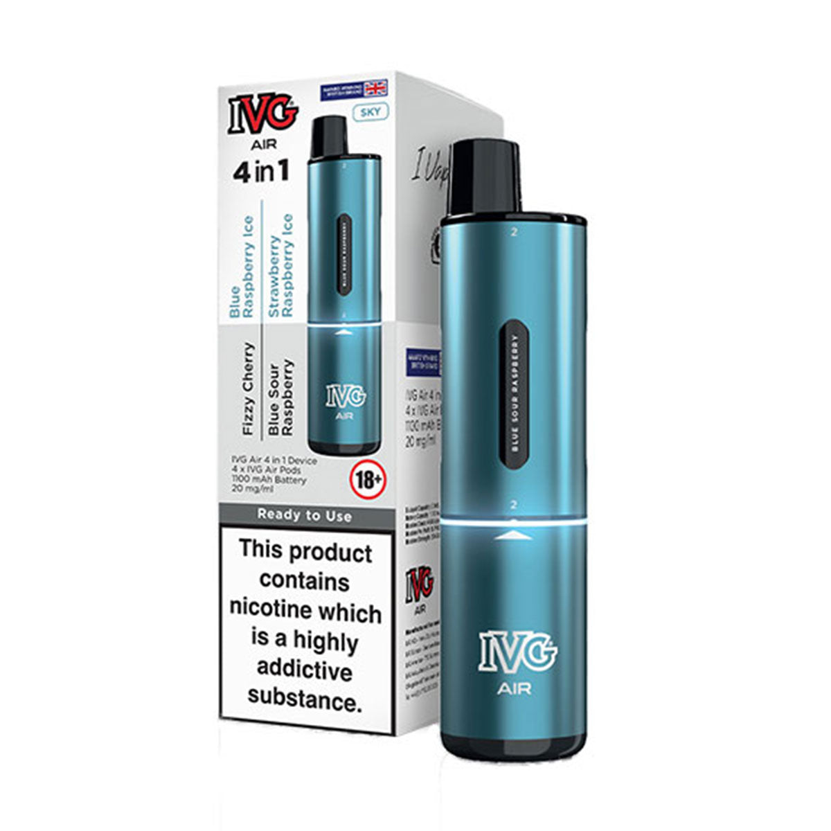 IVG Air 4 in 1 Prefilled Pod Vape Kit | Grey Haze UK IVG Air 4 in 1 Prefilled Pod Vape Kit | Grey Haze UK