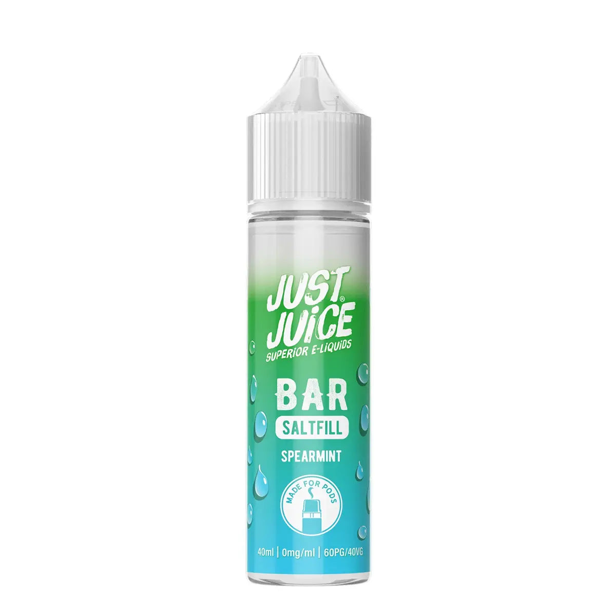 Spearmint Just Juice Bar Saltfill Shortfill E-liquid 40ml