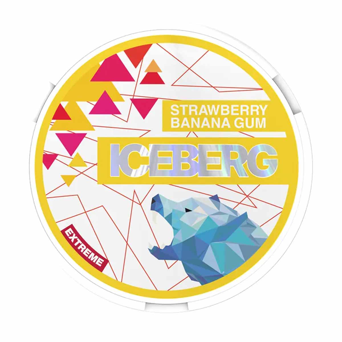 Strawberry Banana Gum Nicotine Pouches by Iceberg