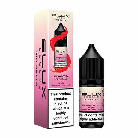 Strawberry Ice Cream elux legend nic salts 10ml