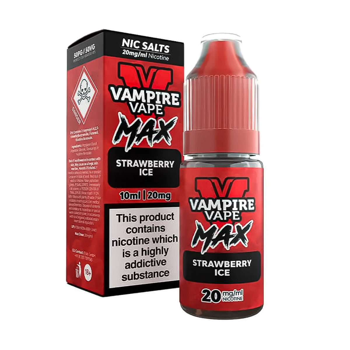 Strawberry Ice Vampire Vape MAX Nic Salt E-Liquid