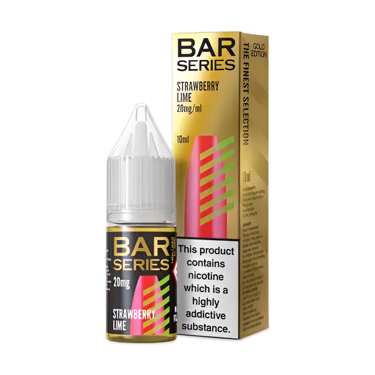 Strawberry Lime Nic Salt E-liquid By Bar Series Gold Edition