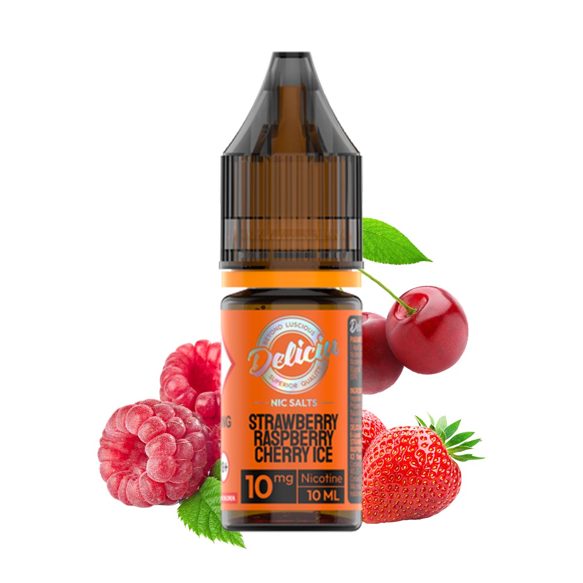 Strawberry Raspberry Cherry Ice Nic Salt E-liquid by Deliciu