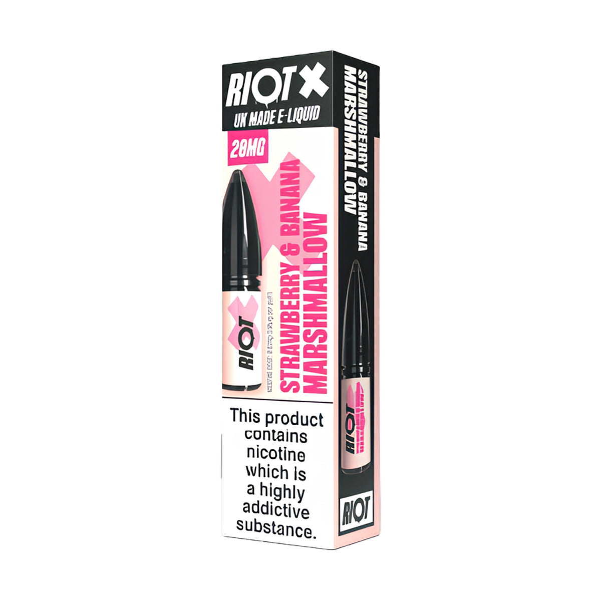 Strawberry & Banana Marshmallow RIOT SQUAD Riot X Nic Salt E-Liquid