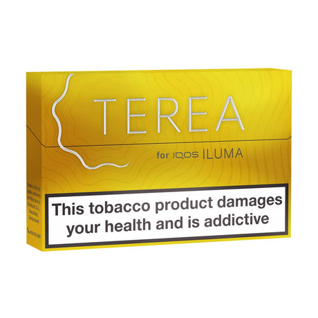 Yellow  iqos iluma terea tobacco sticks