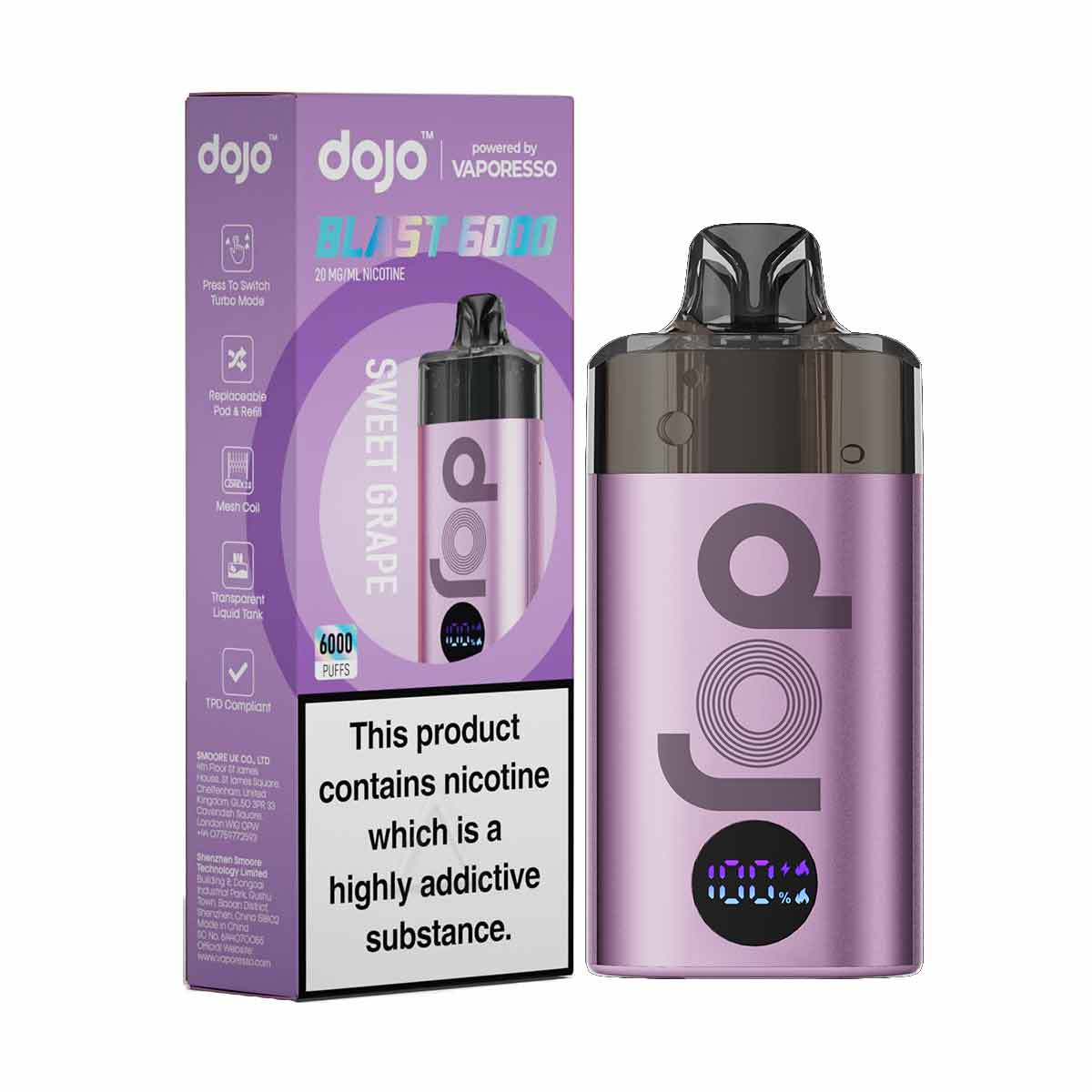 Vaporesso Dojo Blast 6000 Prefilled Pod Kit | Only 9.95 | Grey Haze UK Vaporesso Dojo Blast 6000 Prefilled Pod Kit | Only 9.95 | Grey Haze UK
