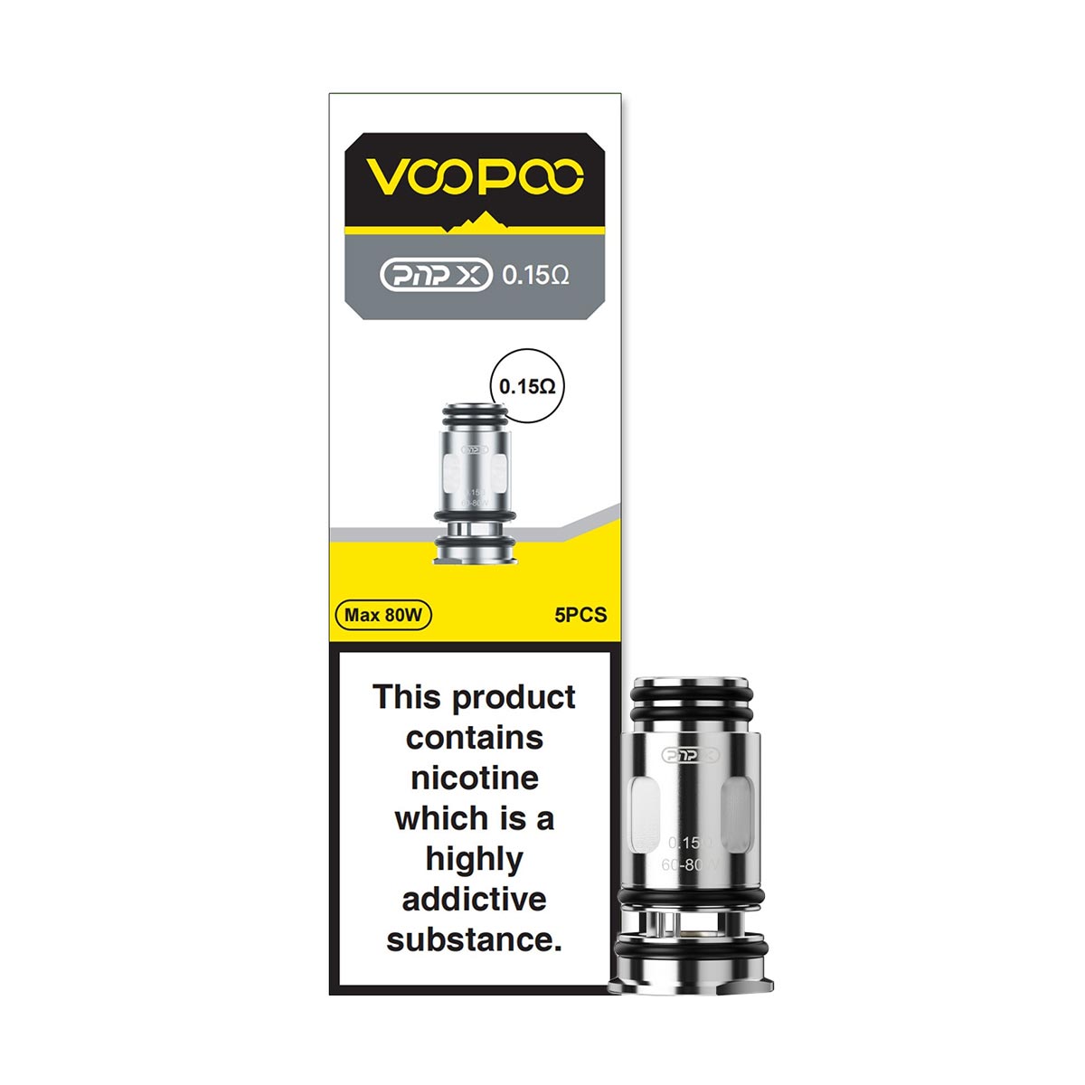 vooPoo PnP X Replacement vape coils 5 Pack 0.15Ohm DTL Mesh vape coils