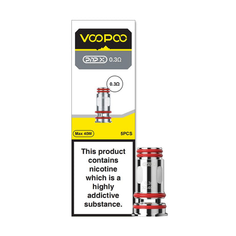 vooPoo PnP X Replacement vape coils 5 Pack 0.3Ohm RDL-DTL Mesh vape coils