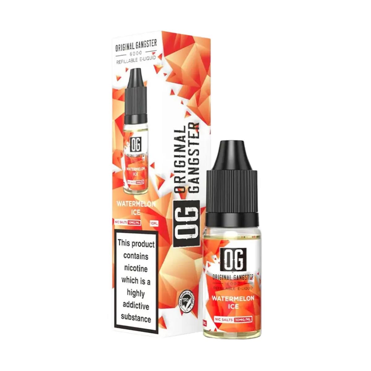 Watermelon Ice OG Original Gangster 6000 10ml Nic Salt E-liquid