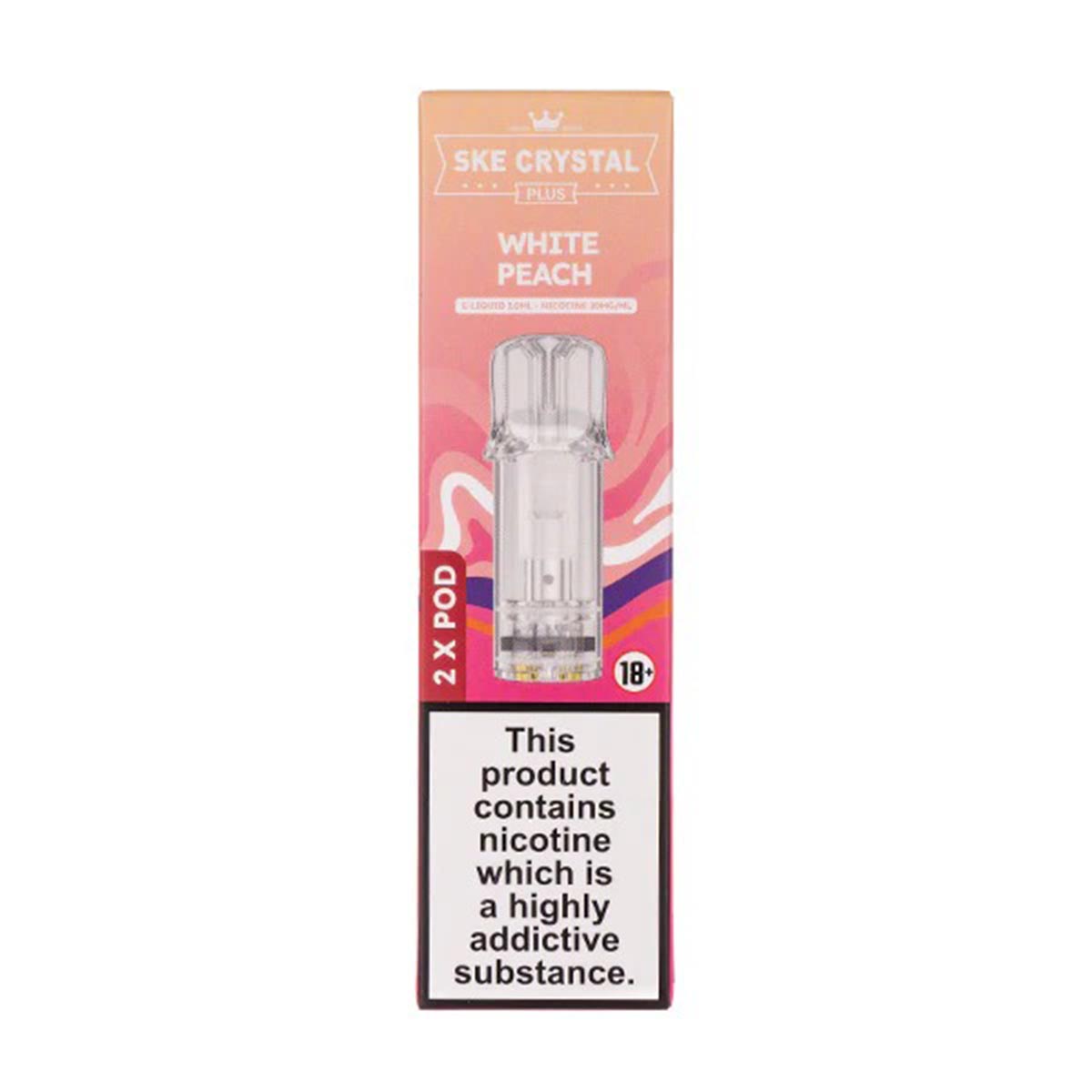 White Peach SKE Crystal Plus Prefilled Pods