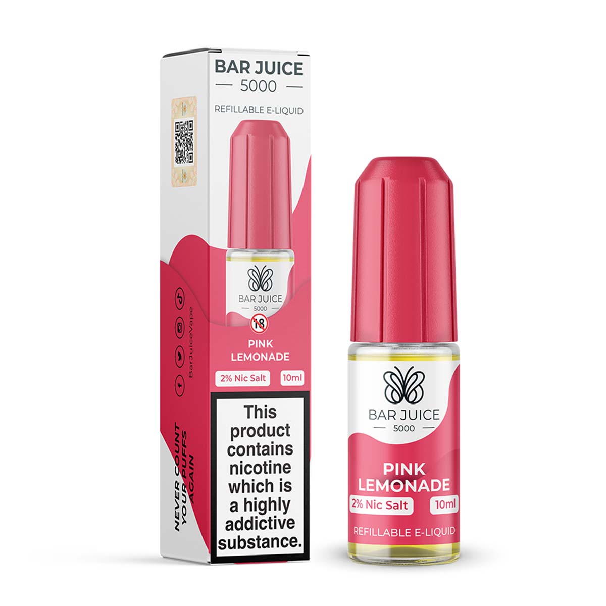 Pink Lemonade juice bar vape 5000 nic salt e Liquid  10ml/20mg