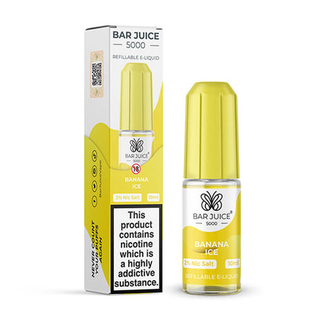 Banana Ice Bar Juice 5000 Nic Salt E-Liquid  10ml/20mg