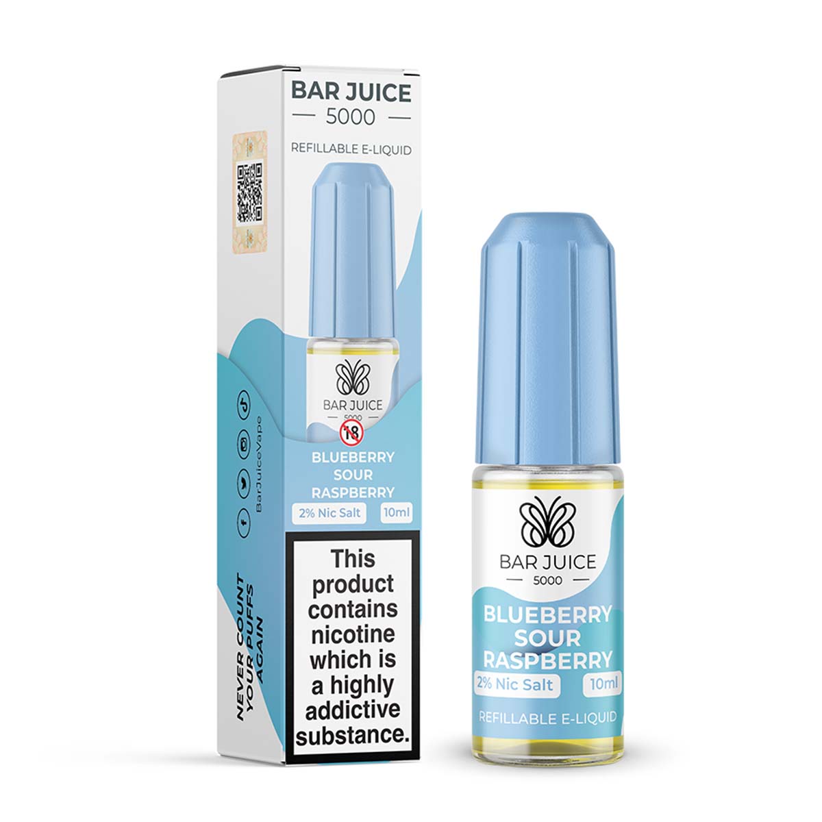 Blueberry Sour Raspberry juice bar vape 5000 nic salt e Liquid  10ml/20mg