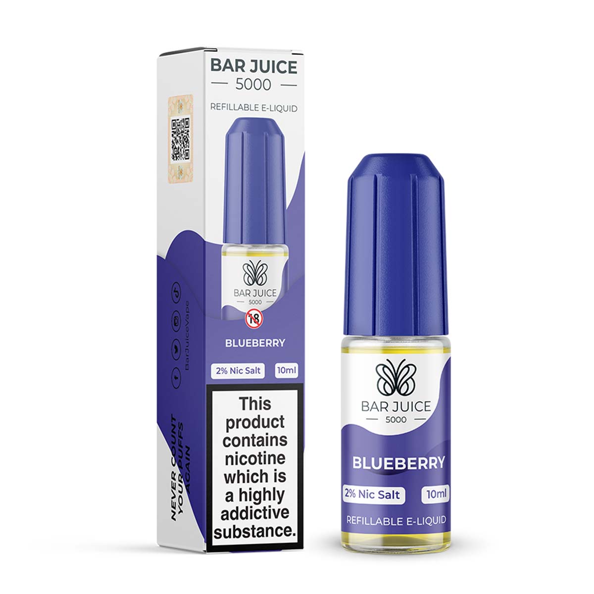 Blueberry juice bar vape 5000 nic salt e Liquid  10ml/20mg