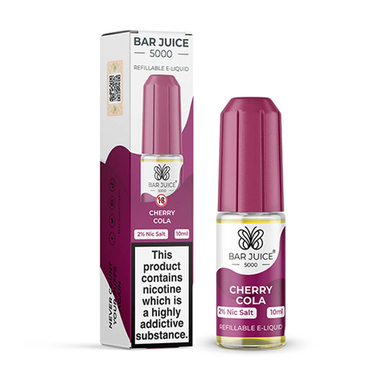 Cherry Cola juice bar vape 5000 nic salt e Liquid  10ml/20mg