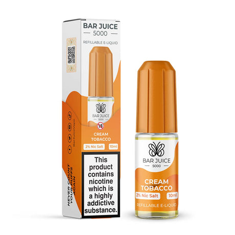 Cream Tobacco juice bar vape 5000 nic salt e Liquid  10ml/20mg