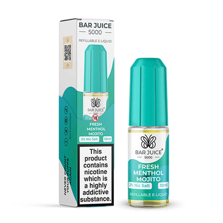 Menthol Mojito juice bar vape 5000 nic salt e Liquid  10ml/20mg