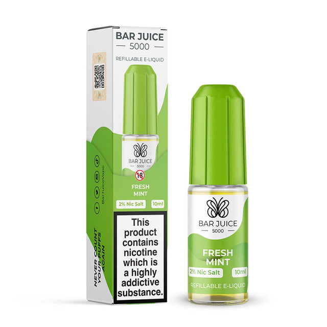 Fresh Mint juice bar vape 5000 nic salt e Liquid  10ml/20mg