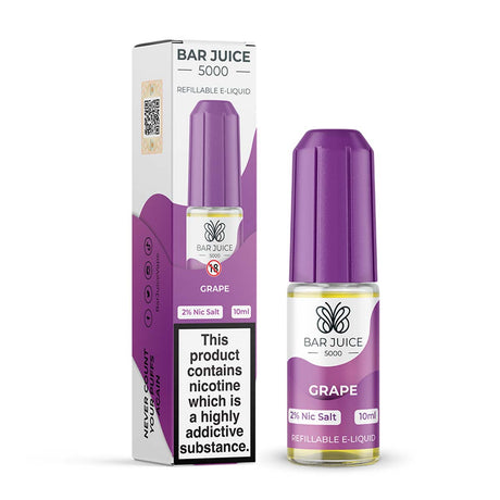 Grape Bar juice bar vape 5000 nic salt e Liquid  10ml/20mg