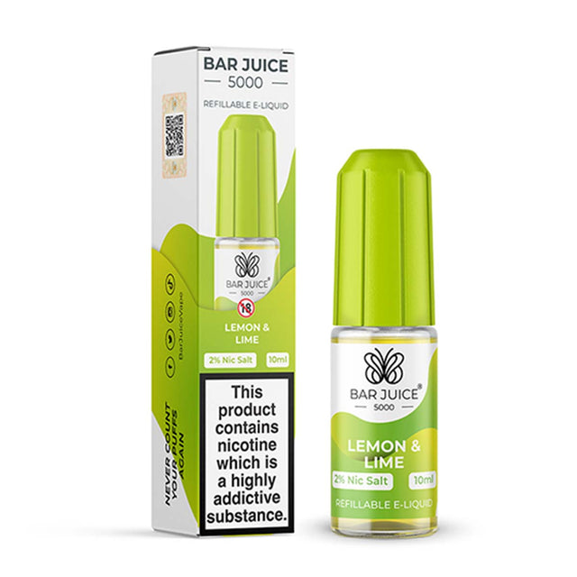 Lemon & Lime juice bar vape 5000 nic salt e Liquid  10ml/20mg