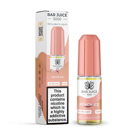 Peach Ice Bar juice bar vape 5000 nic salt e Liquid  10ml/20mg