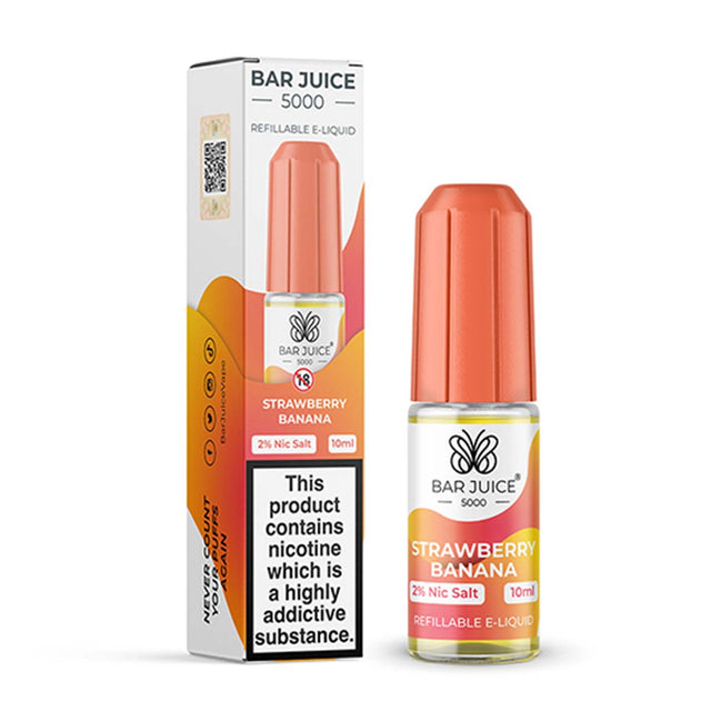 Strawberry Banana juice bar vape 5000 nic salt e Liquid  10ml/20mg