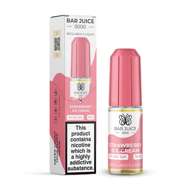 Strawberry Ice Cream juice bar vape 5000 nic salt e Liquid  10ml/20mg