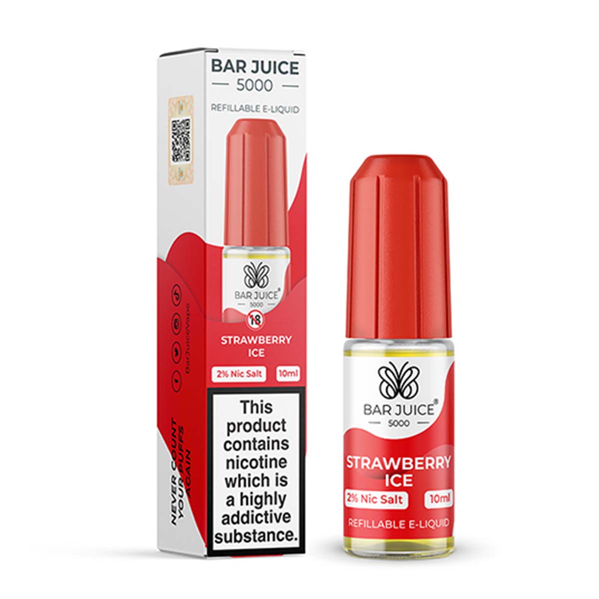 Strawberry Ice juice bar vape 5000 nic salt e Liquid  10ml/20mg